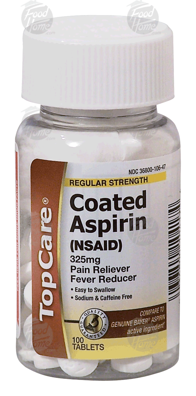 Top Care  aspirin 325-mg, coated tablets Full-Size Picture